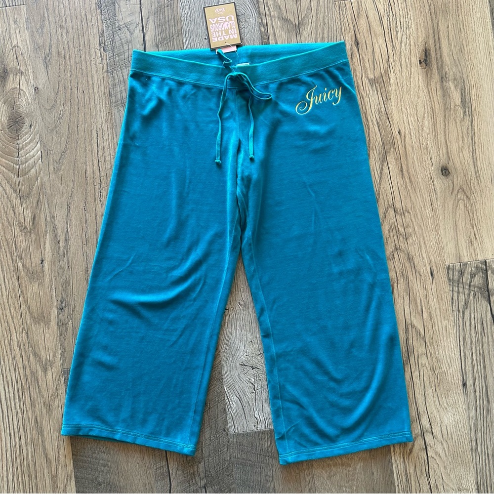 Y2K Juicy Couture Velour Cropped Track Pants Large